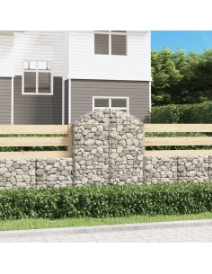 Дъговидна габионна кошница 100x30x120/140 см поцинковано желязо