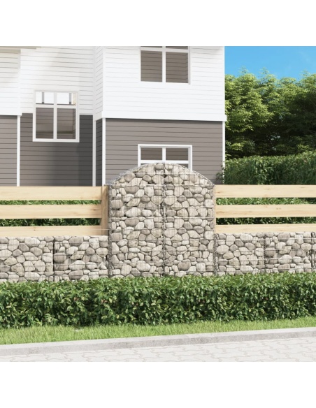 Дъговидна габионна кошница 100x30x120/140 см поцинковано желязо