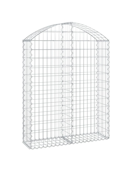 Дъговидна габионна кошница 100x30x120/140 см поцинковано желязо