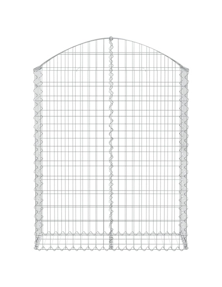 Дъговидна габионна кошница 100x30x120/140 см поцинковано желязо