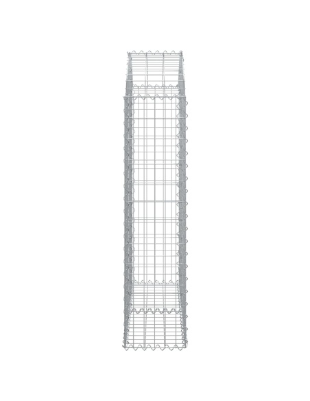 Дъговидна габионна кошница 100x30x120/140 см поцинковано желязо