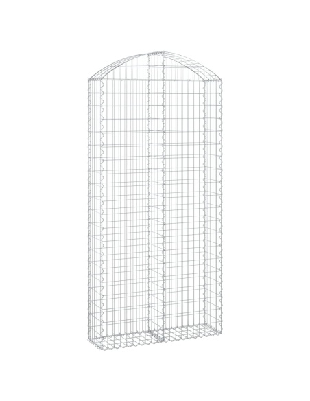 Дъговидна габионна кошница 100x30x200/220 см поцинковано желязо