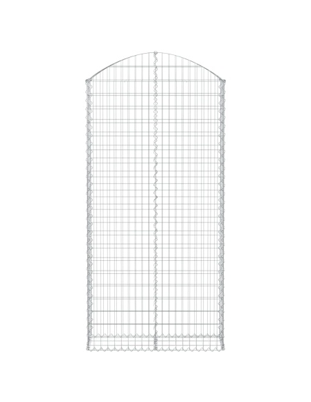 Дъговидна габионна кошница 100x30x200/220 см поцинковано желязо