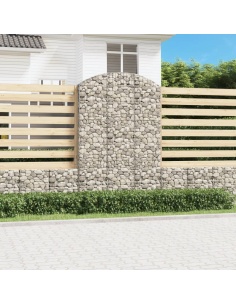 Дъговидна габионна кошница 150x30x220/240 см поцинковано желязо