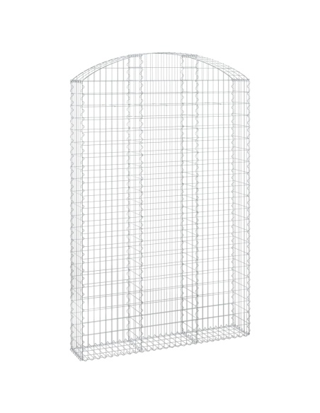 Дъговидна габионна кошница 150x30x220/240 см поцинковано желязо