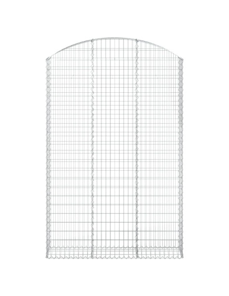 Дъговидна габионна кошница 150x30x220/240 см поцинковано желязо