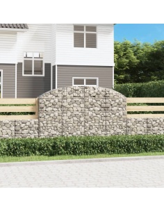 Дъговидна габионна кошница 200x30x120/140 см поцинковано желязо