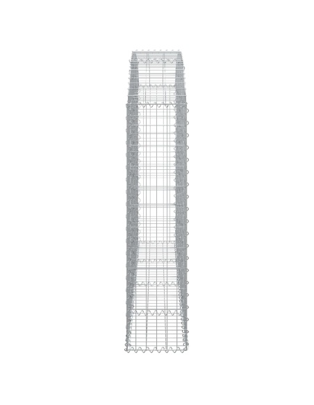 Дъговидна габионна кошница 200x30x120/140 см поцинковано желязо