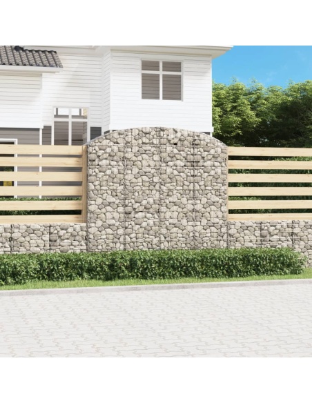 Дъговидна габионна кошница 200x50x180/200 см поцинковано желязо