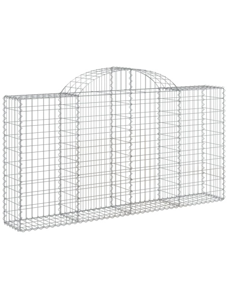 Дъговидна габионна кошница 200x30x100/120 см поцинковано желязо