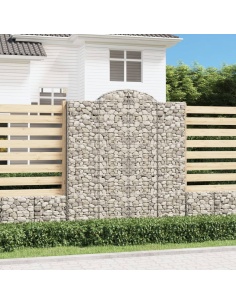 Дъговидна габионна кошница 200x30x220/240 см поцинковано желязо