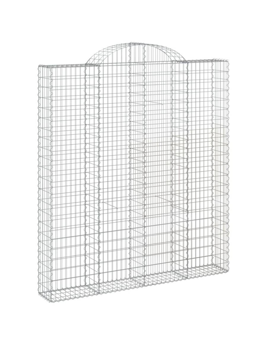Дъговидна габионна кошница 200x30x220/240 см поцинковано желязо