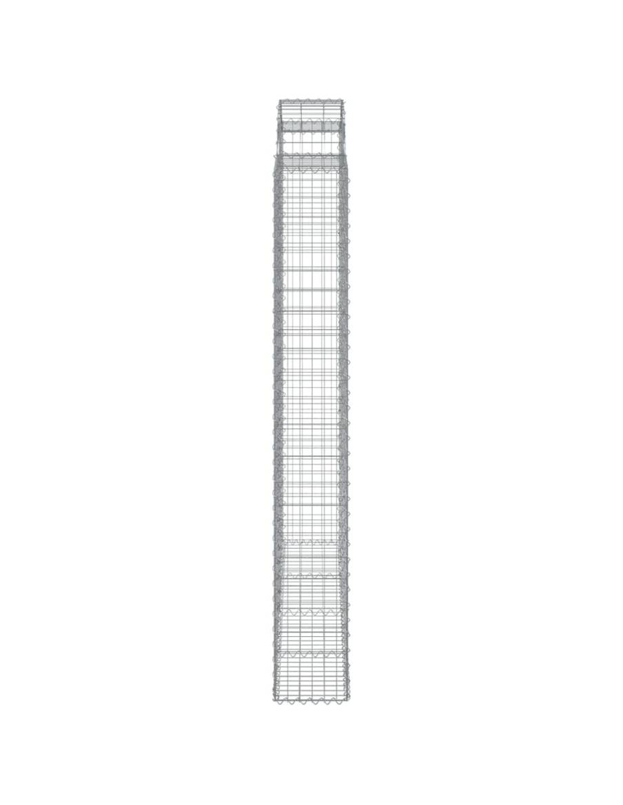 Дъговидна габионна кошница 200x30x220/240 см поцинковано желязо