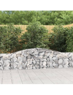 Дъговидна габионна кошница 400x30x60/80 см поцинковано желязо