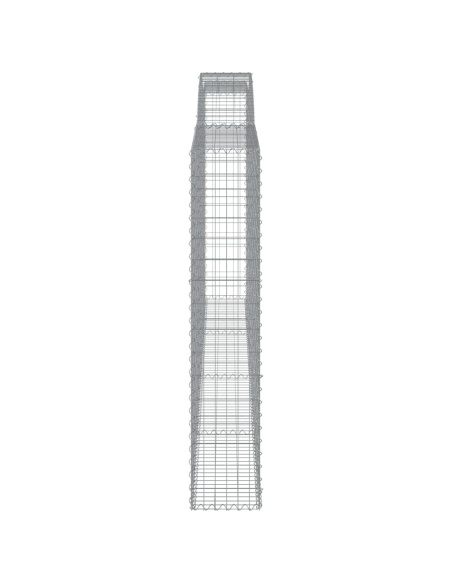 Дъговидна габионна кошница 400x30x160/180 см поцинковано желязо