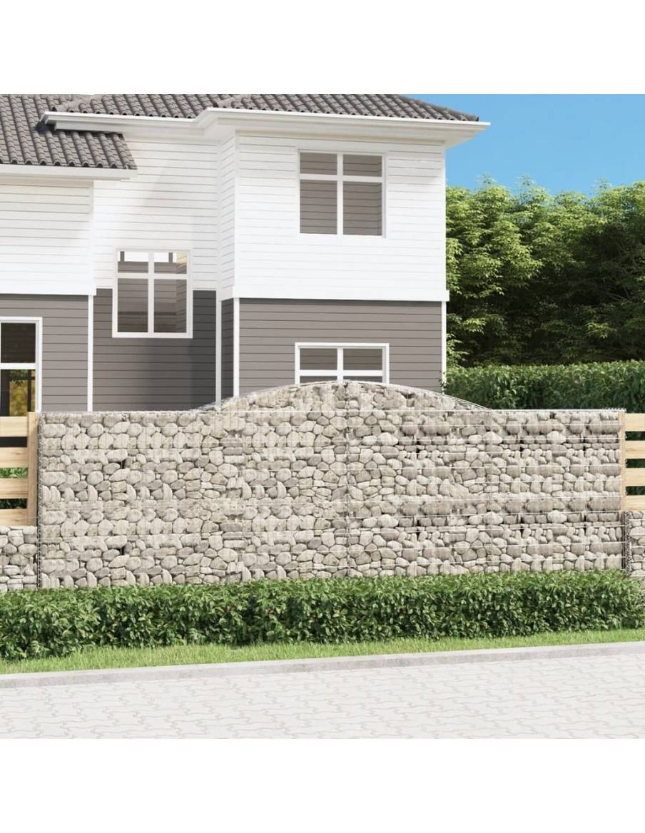 Дъговидна габионна кошница 400x50x140/160 см поцинковано желязо