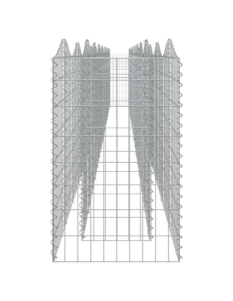 Извит габион повдигната леха 800x50x100 см поцинковано желязо