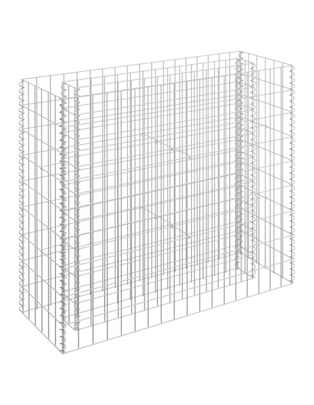 Габион повдигната леха, поцинкована стомана, 90x30x90 cм