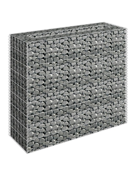 Габион повдигната леха, поцинкована стомана, 90x30x90 cм
