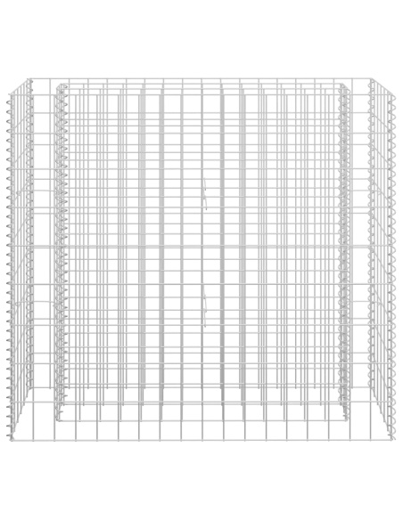 Габион повдигната леха, поцинкована стомана, 90x30x90 cм