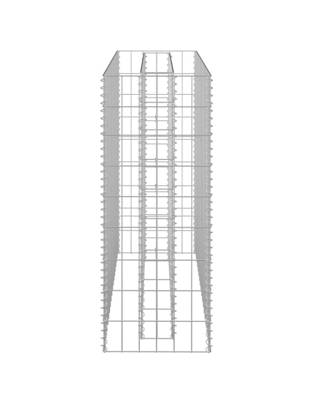 Габион повдигната леха, поцинкована стомана, 90x30x90 cм