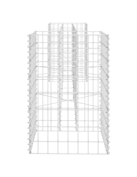 Габион плантер Н-образен, стоманена тел, 260x40x60 cм