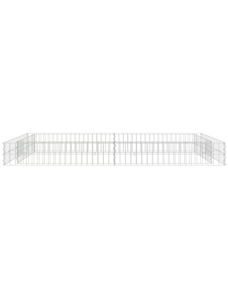 Габион повдигната леха, поцинкована стомана, 200x100x20 cм