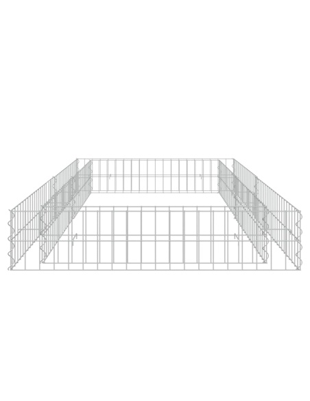 Габион повдигната леха, поцинкована стомана, 200x100x20 cм