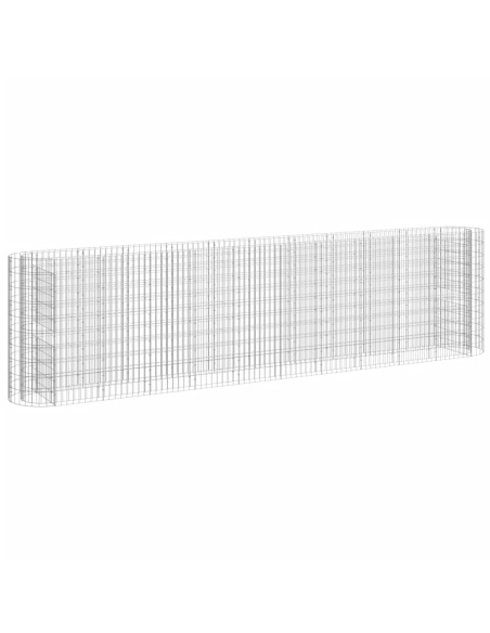 Габион повдигната леха, поцинковано желязо, 400x50x100 cм