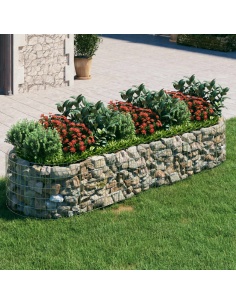 Габион повдигната леха, поцинковано желязо, 300x100x50 cм