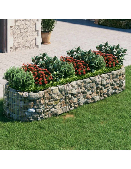 Габион повдигната леха, поцинковано желязо, 300x100x50 cм
