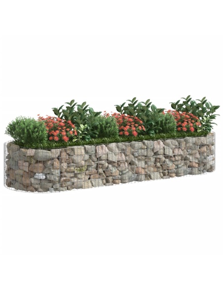 Габион повдигната леха, поцинковано желязо, 300x100x50 cм