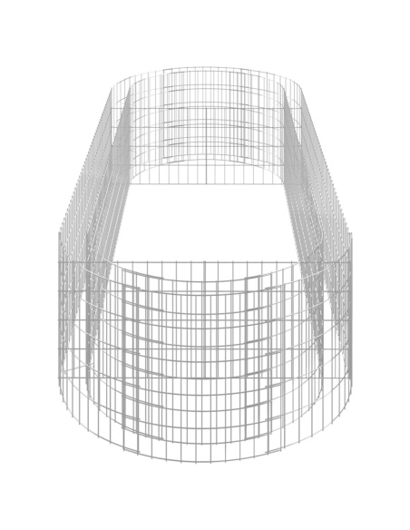 Габион повдигната леха, поцинковано желязо, 300x100x50 cм