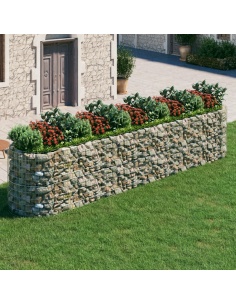 Габион повдигната леха, поцинковано желязо, 500x100x100 cм