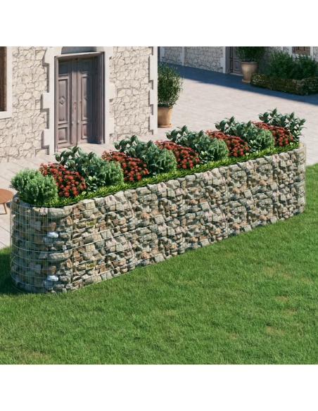 Габион повдигната леха, поцинковано желязо, 500x100x100 cм