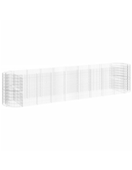 Габион повдигната леха, поцинковано желязо, 500x100x100 cм