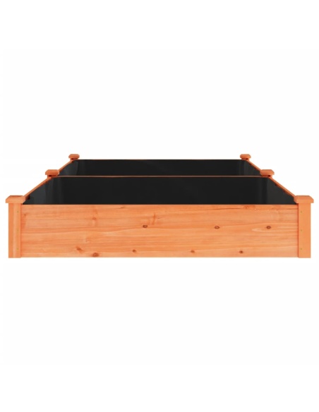 Градинска повдигната леха с вложка кафяв 240x120x25см ела масив