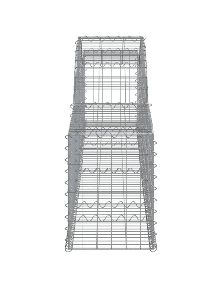 Дъговидна габионна кошница 300x30x40/60 см галванизирано желязо