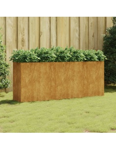 Градинска повдигната леха 200x40x80 см кортенова стомана