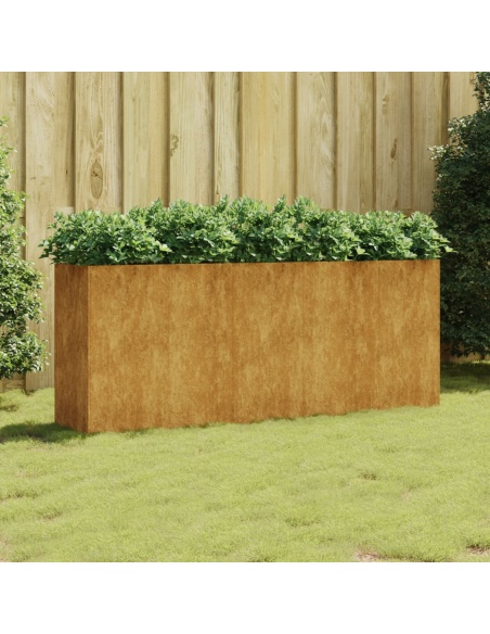 Градинска повдигната леха 200x40x80 см кортенова стомана