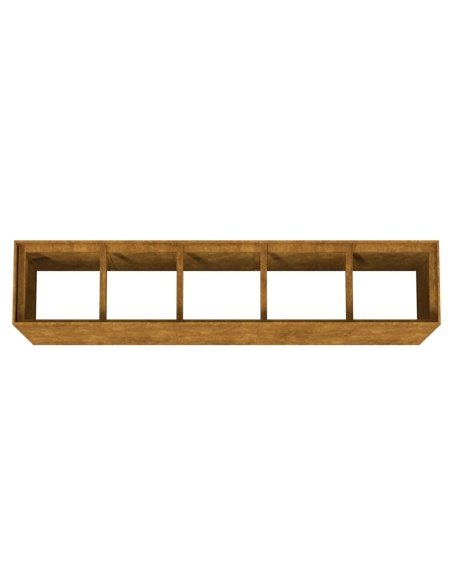 Градинска повдигната леха 200x40x80 см кортенова стомана