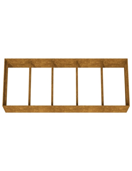 Градинска повдигната леха 200x80x40 см кортенова стомана