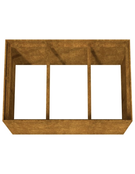 Градинска повдигната леха 120x80x80 см кортенова стомана