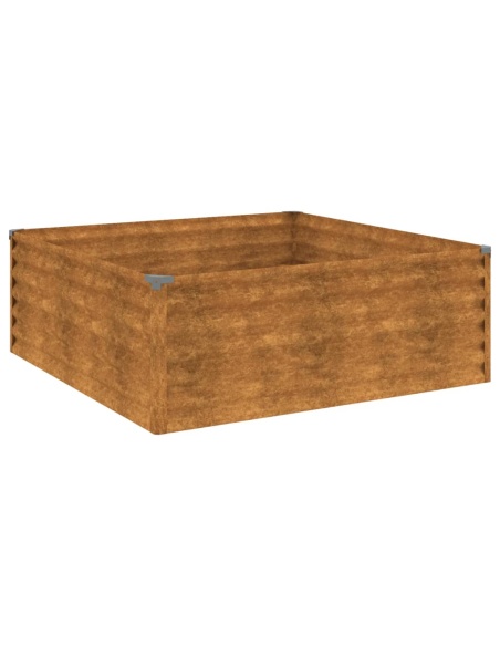 Градинска повдигната леха 100x100x36 см кортенова стомана