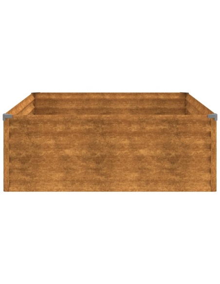 Градинска повдигната леха 100x100x36 см кортенова стомана