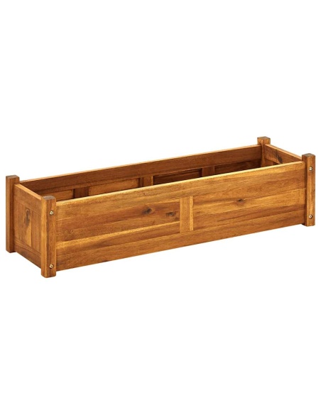 Градинска повдигната леха, акациево дърво, 100x30x25 см