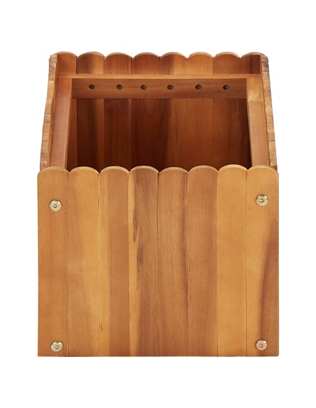 Градинска повдигната леха, 50x30x25 см, акациево дърво масив