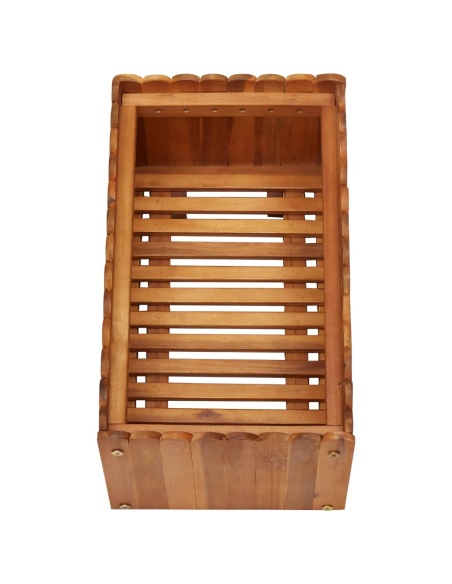 Градинска повдигната леха, 50x30x25 см, акациево дърво масив