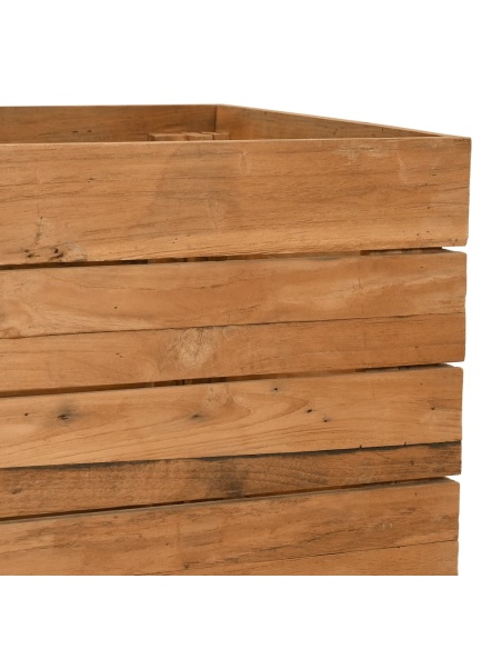 Повдигната леха 150x40x72 см рециклирано тиково дърво и стомана
