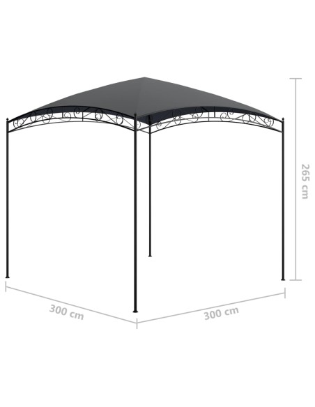 Шатра, 3x3x2,65 м, антрацит, 180 г/м²